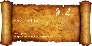 Hok Leila névjegykártya